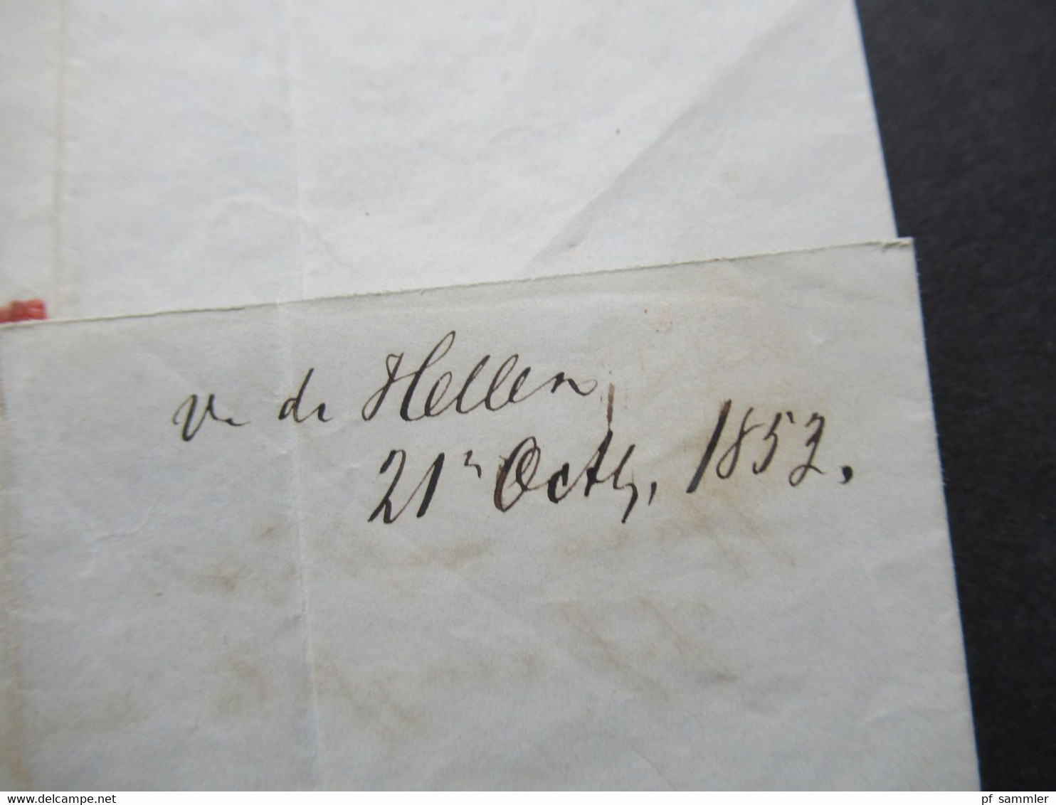 AD Hannover Nr. 2 EF 22.10.1853 breitrandige Marke! Faltbrief mit Inhalt nach Bremen mit blauem L2 Ank. Stempel Bremen