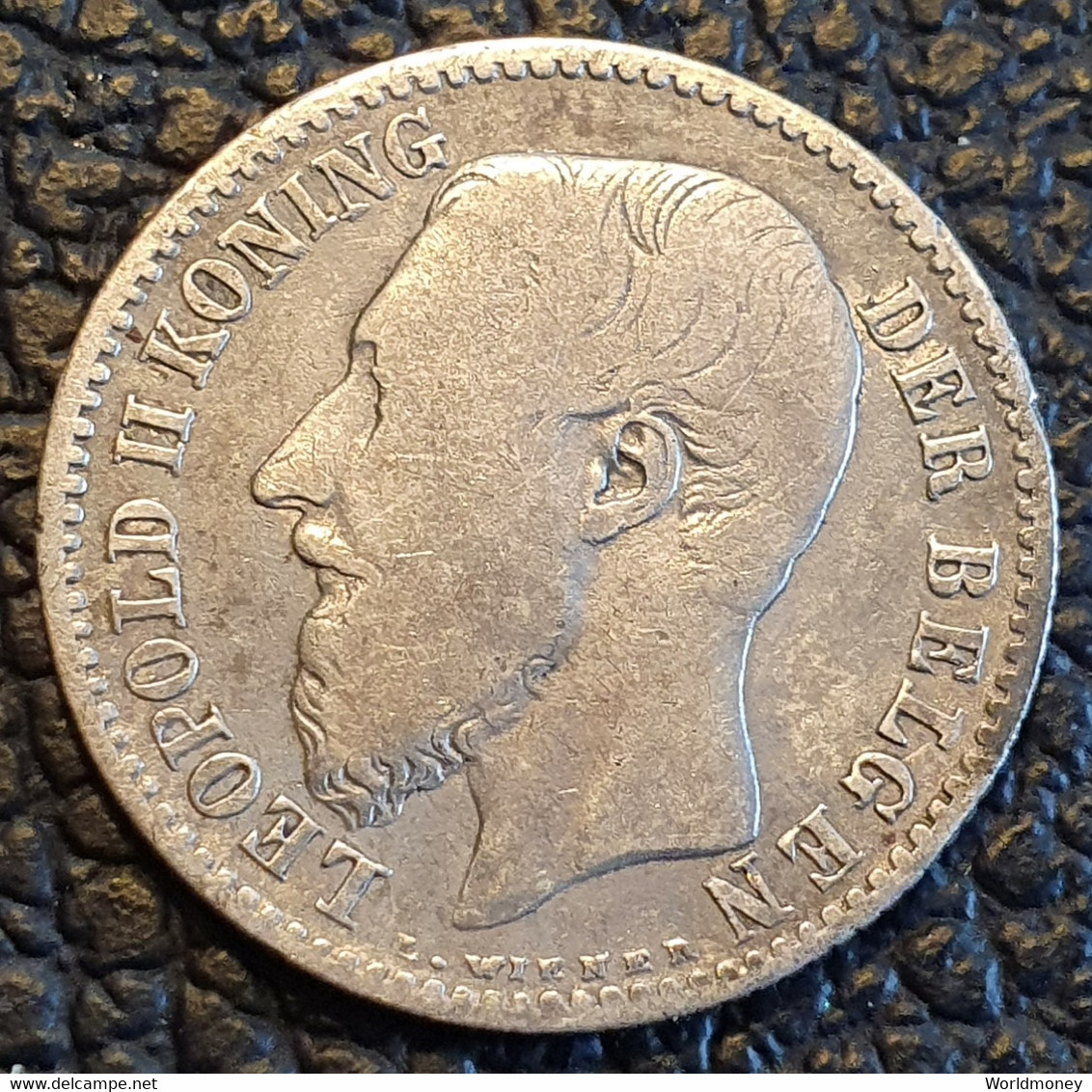 Belgium 1 Franc 1887 (L. WIENER) - 1 Franc