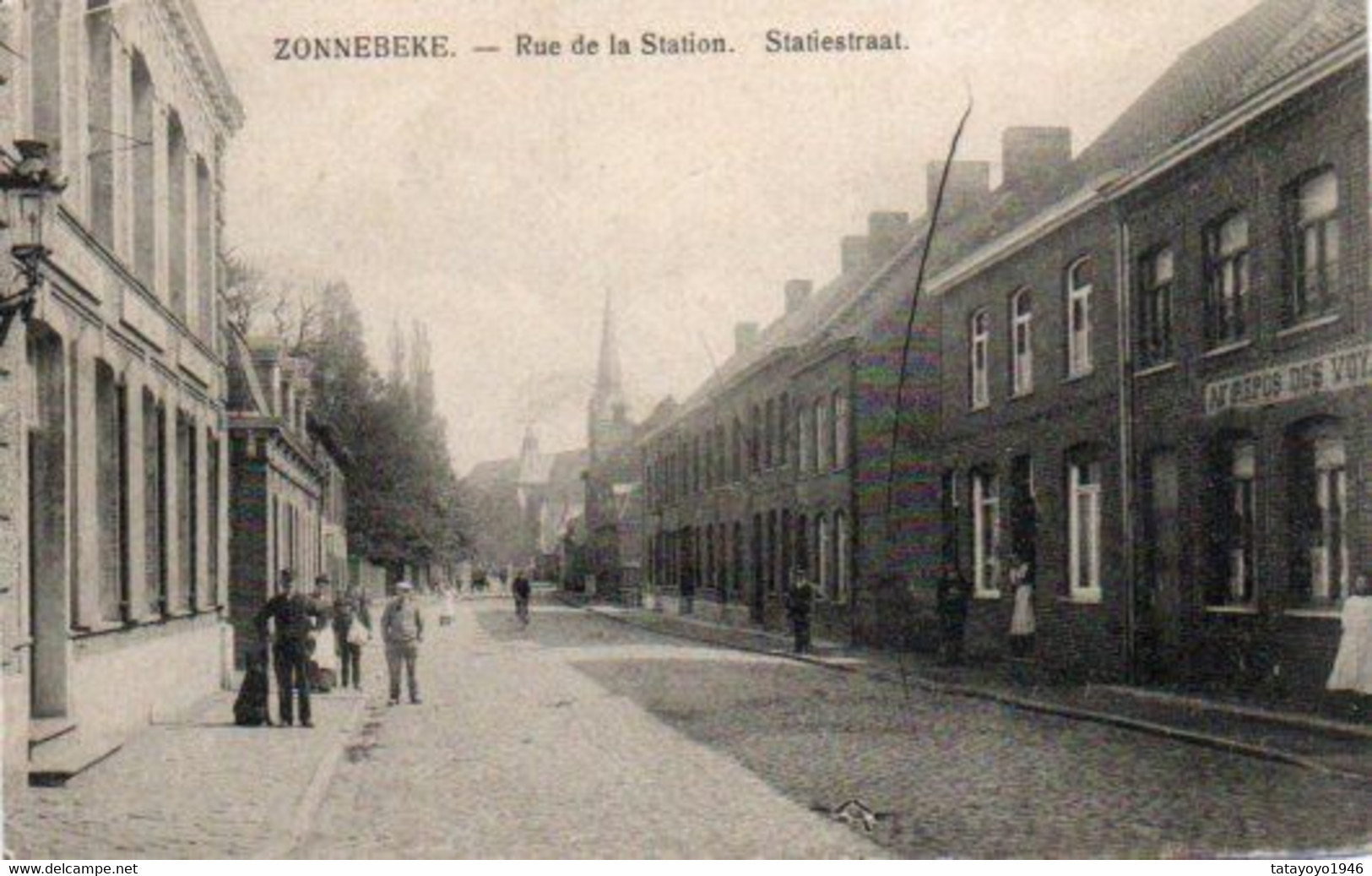 ZONNEBEKE  Pont De La Station Animée Voyagé En 1916 Par Feltpost - Zonnebeke