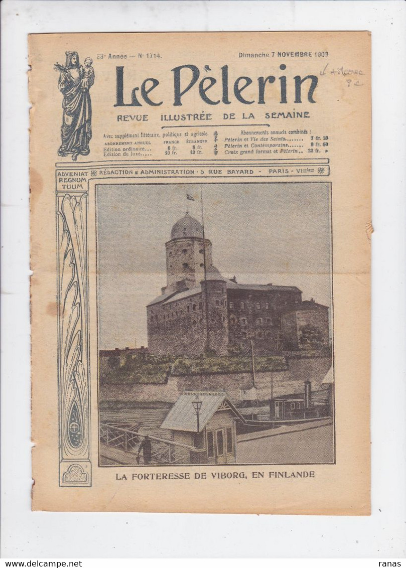 MAROC Revue Le Pélerin N° 1714 De 1909 Guerre War + Finlande En Page De Couverture - Andere & Zonder Classificatie