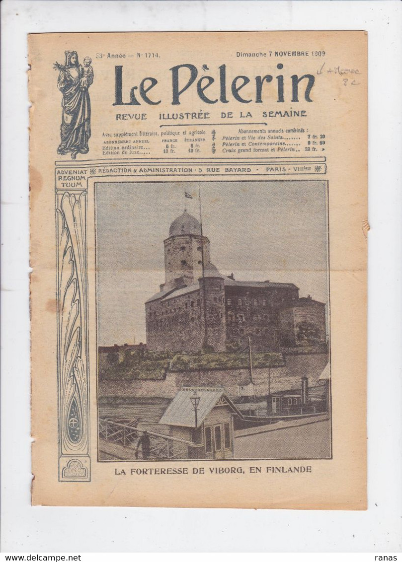 MAROC Revue Le Pélerin N° 1714 De 1909 Guerre War + Finlande En Page De Couverture - Other & Unclassified