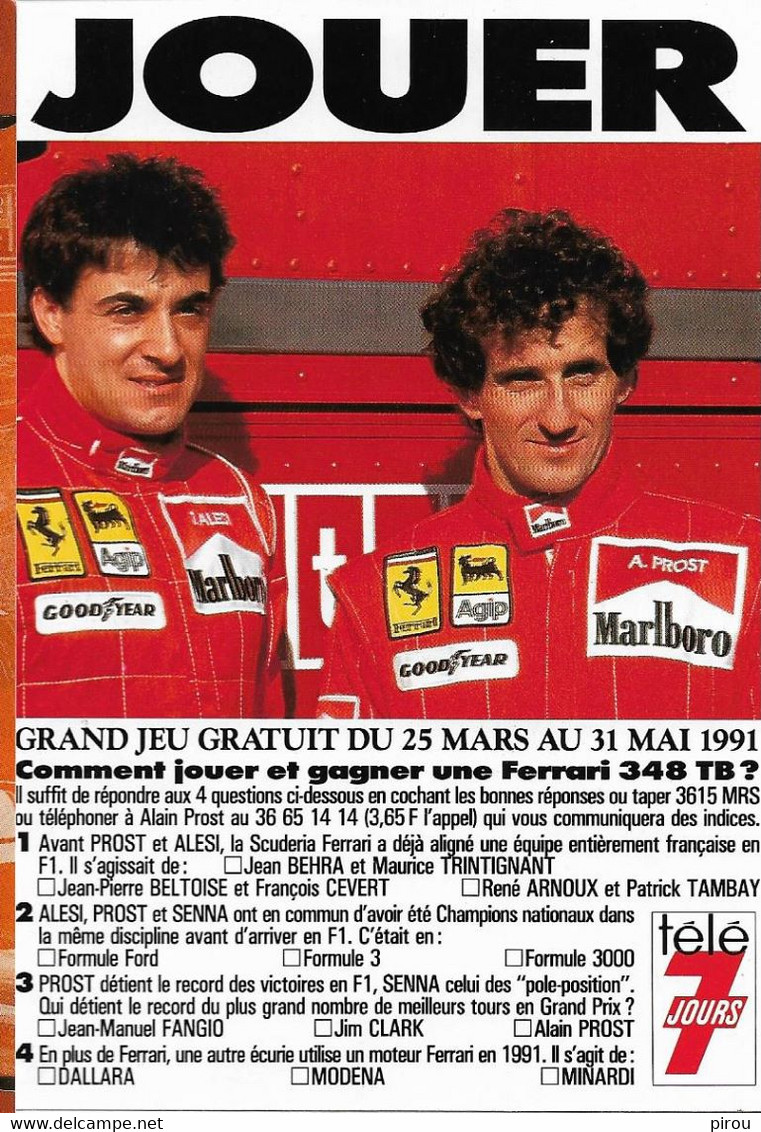 FERRARI A.PROST Et J.ALESI - Grand Prix / F1