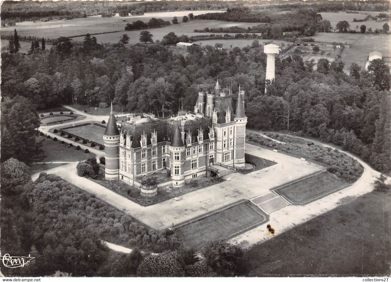 18-VOUZERON-VUE AERIENNE LE CHATEAU COLONIE DE VACANCES DES METALLURGISTES DE LA SEINE - Vouzeron