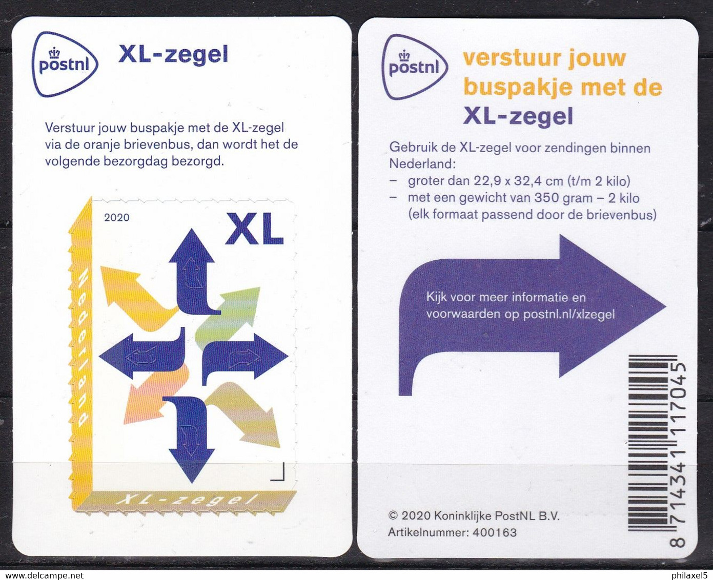 Nederland - XL-zegel - Tekst Bezorgdag - Brievenbuspakje - MNH - NVPH 3823 - Ungebraucht