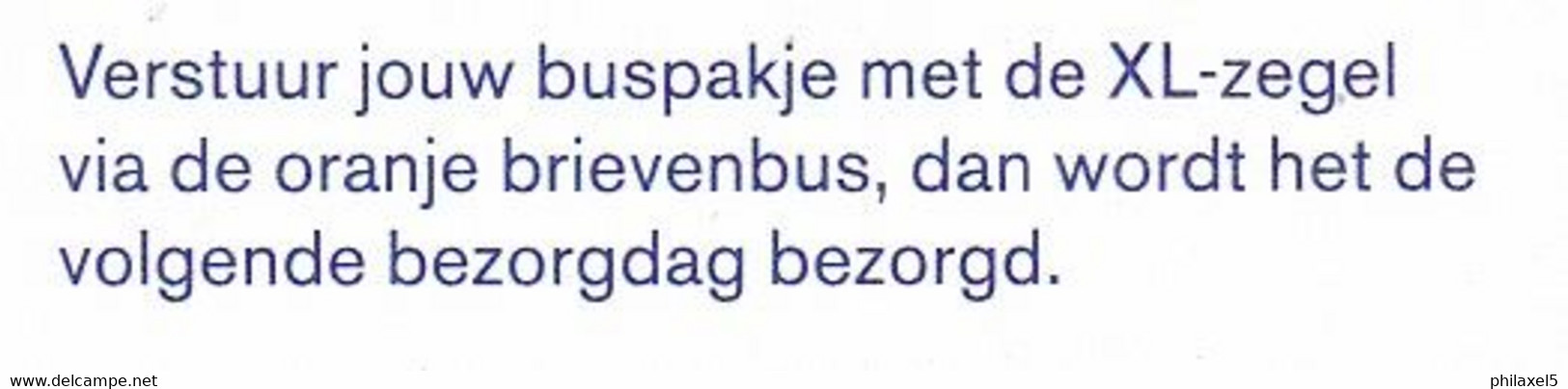 Nederland - XL-zegel - Tekst Bezorgdag - Brievenbuspakje - MNH - NVPH 3823 - Ungebraucht