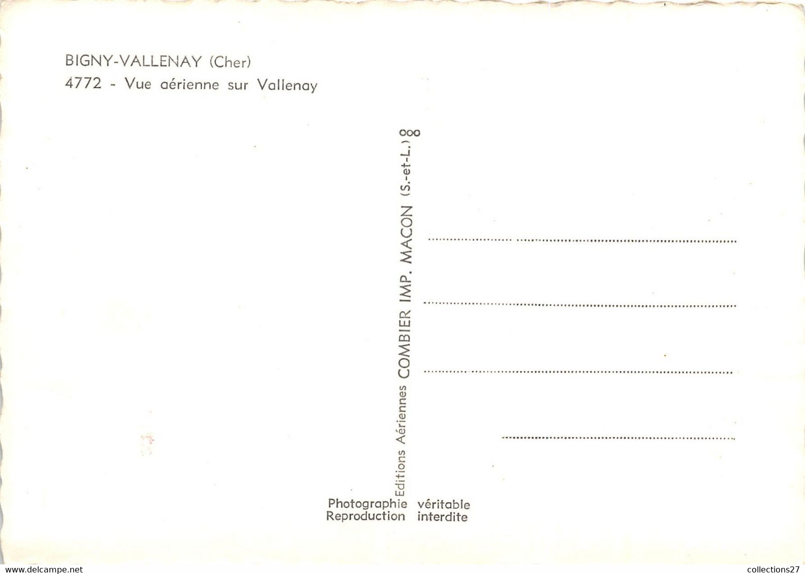 18-BIGNY-VALLENAY-VUE AERIENNE SUR VALLENAY - Other & Unclassified