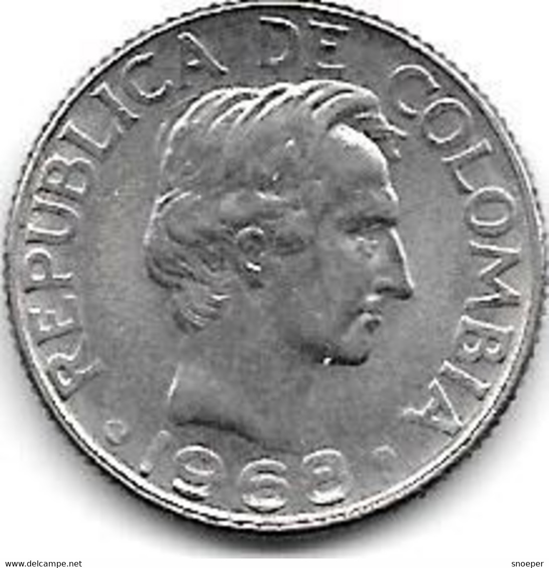 *colombia  10 Centavos 1968  Km 226 Unc/ms63 - Colombia