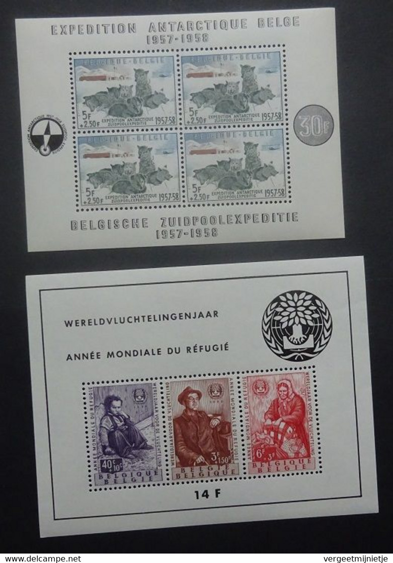 BELGIE  1957-60     Blok  31 - 32    Zuidpoolexpeditie / Vluchtelingen    Postfris **    CW 265,00 - 1924-1960