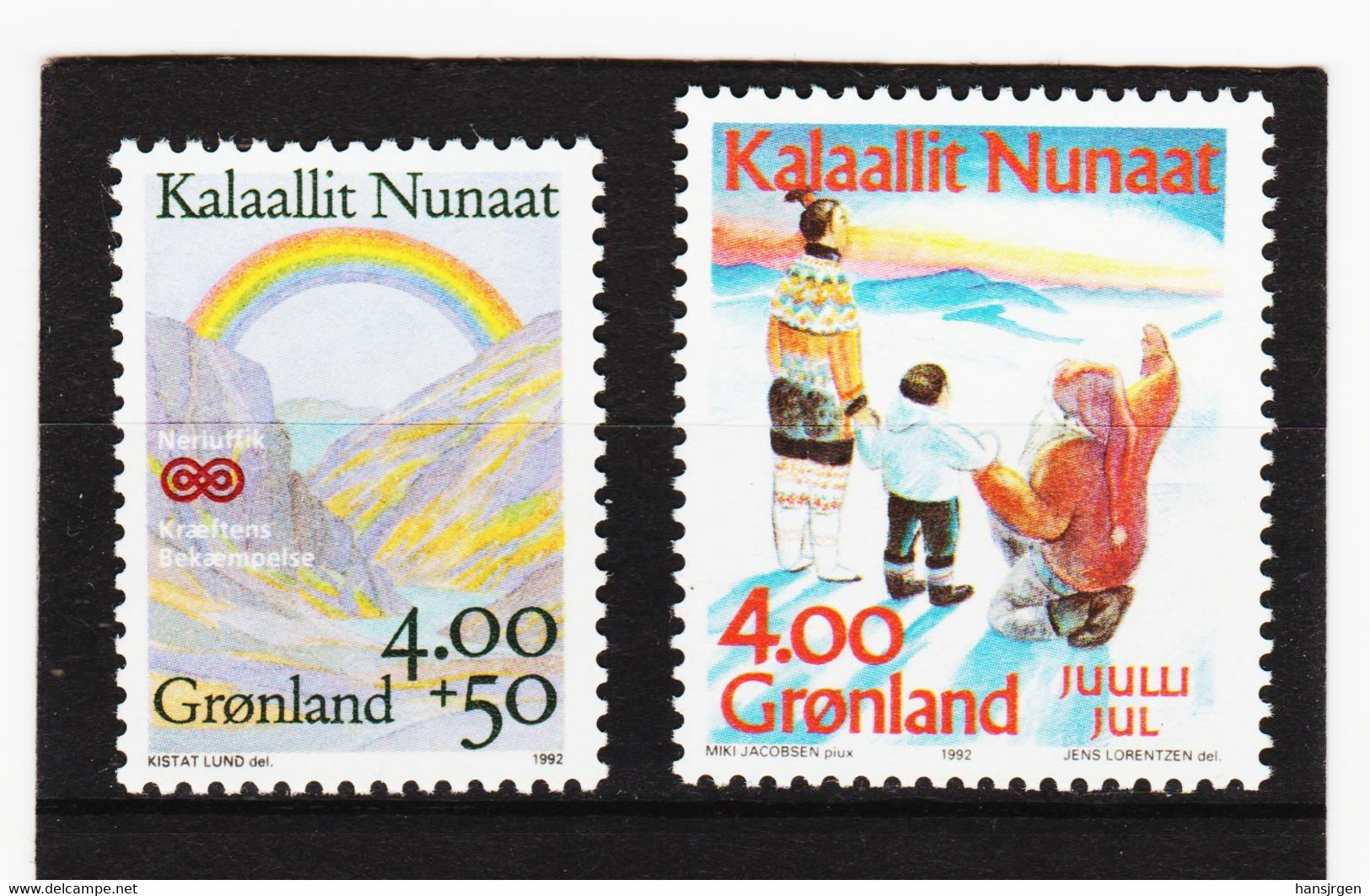 DDT483  GRÖNLAND  1992  Michl  228/29  ** Postfrisch SIEHE ABBILDUNG - Unused Stamps