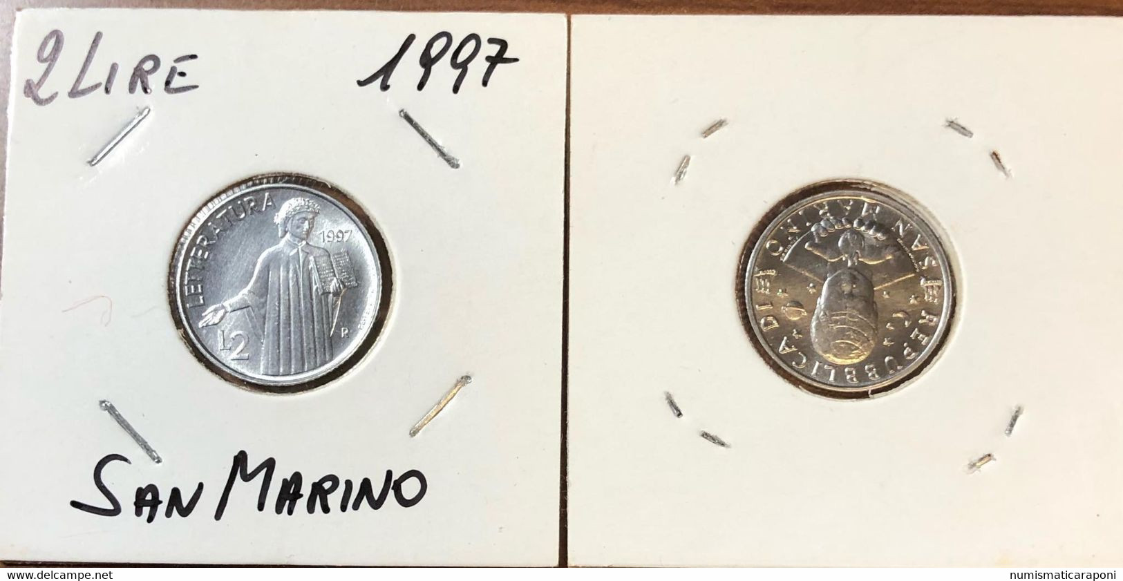 REPUBBLICA DI SAN MARINO  MONETAZIONE MODERNA  2 LIRE 1997 LA LETTERATURA DANTE - San Marino