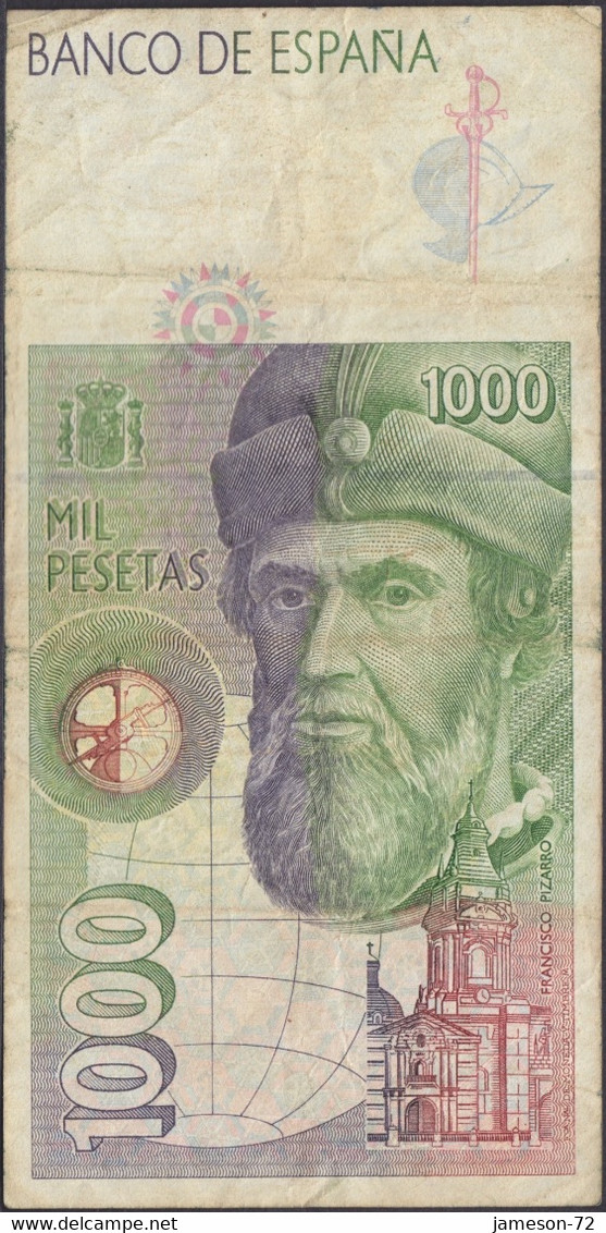 SPAIN - 1000 Pesetas 1992 (1996) P# 163 Europe Banknote - Edelweiss Coins - [ 4] 1975-…: Juan Carlos I.