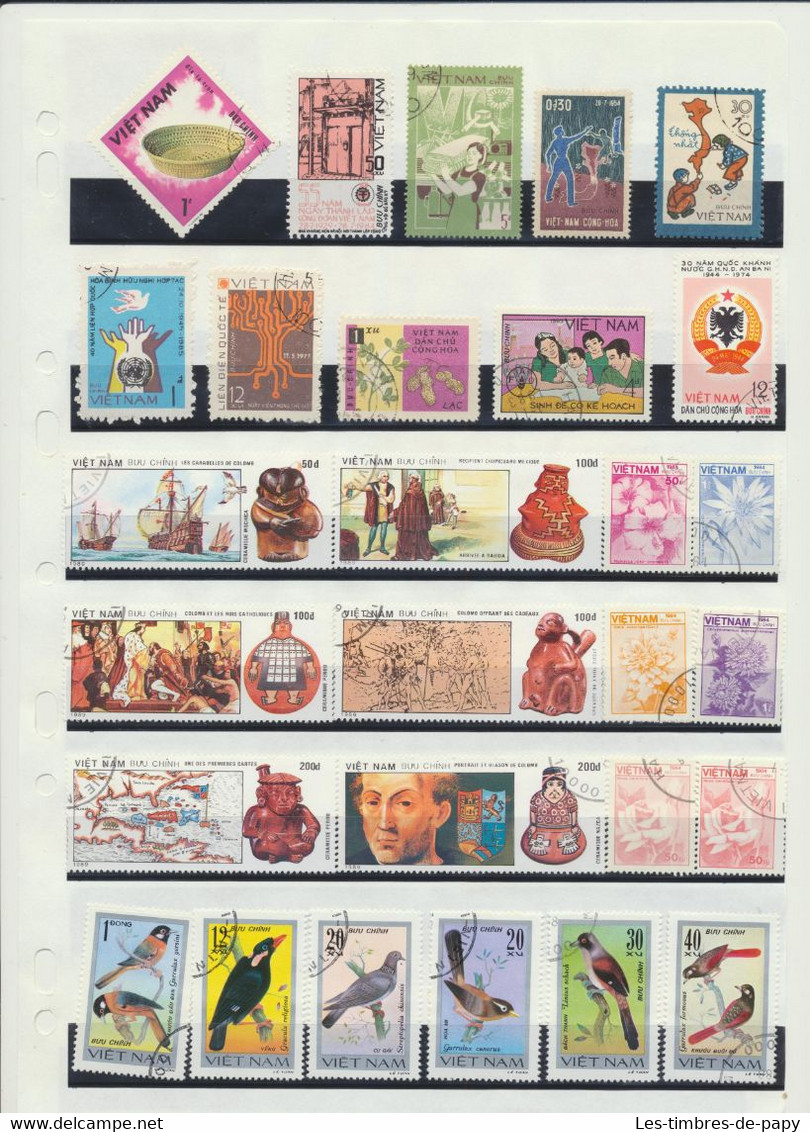 Gros Lot De 385 Timbres Du VIET-NAM - Vietnam