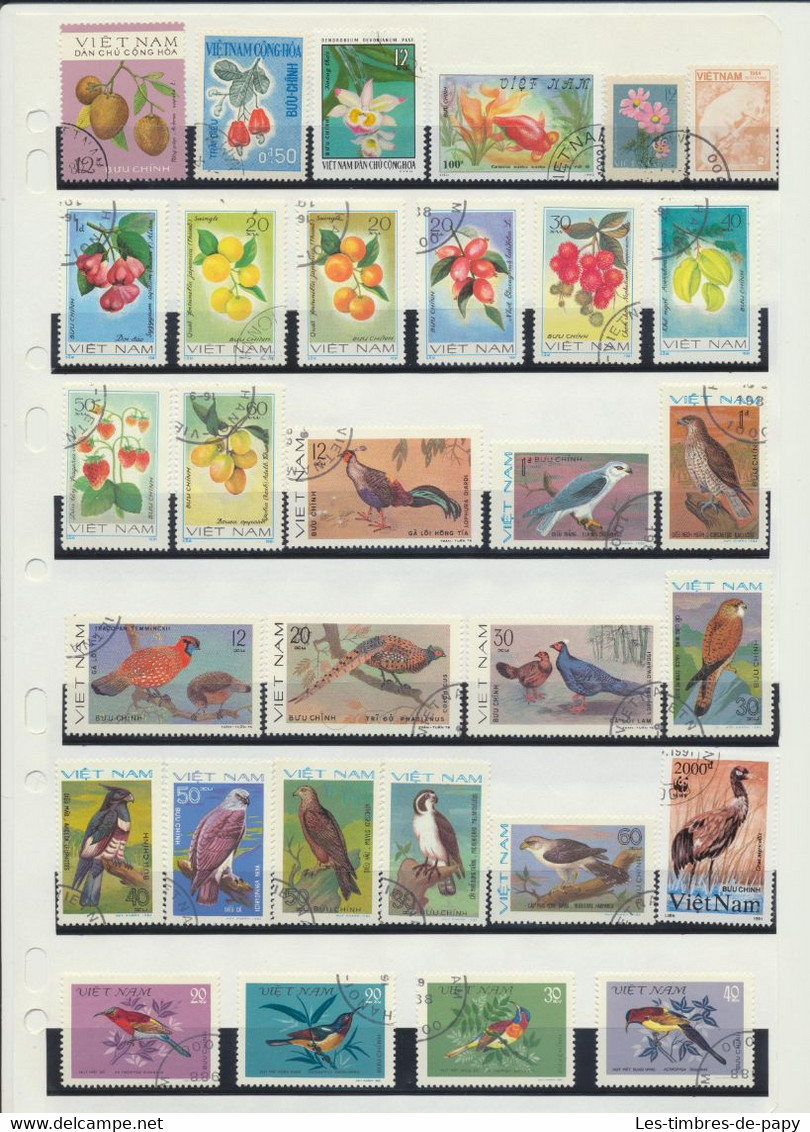 gros lot de 385 timbres du VIET-NAM