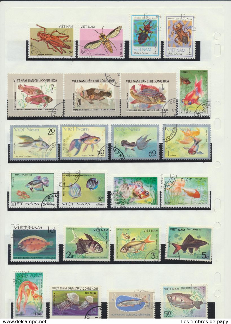 gros lot de 385 timbres du VIET-NAM