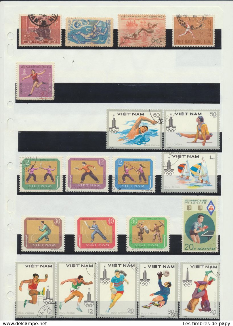 gros lot de 385 timbres du VIET-NAM
