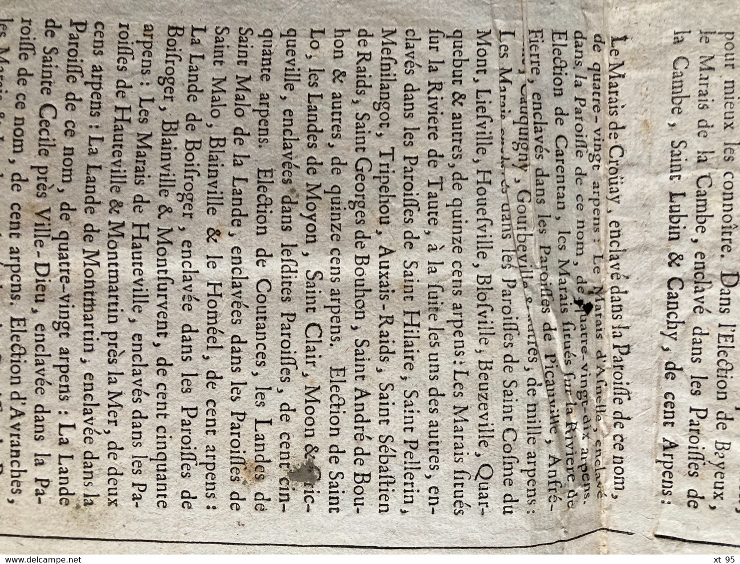 Arrest Du Conseil D Etat Du Roi - 7 Avril 1764 - Normandie - Caen Avranches Coutances - Fontette - Affiches