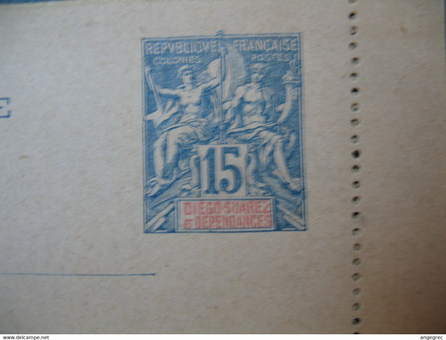 Entier Postal Carte Lettre Diego-Suarez Et Dépendances Type Groupe  Sur  15c   Voir Scan - Covers & Documents