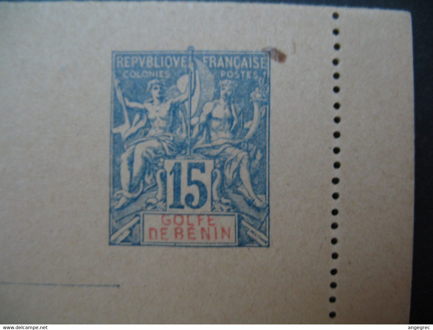 Entier Postal Carte Lettre Golfe Du Bénin  Type Groupe  Sur  15c   Voir Scan - Covers & Documents