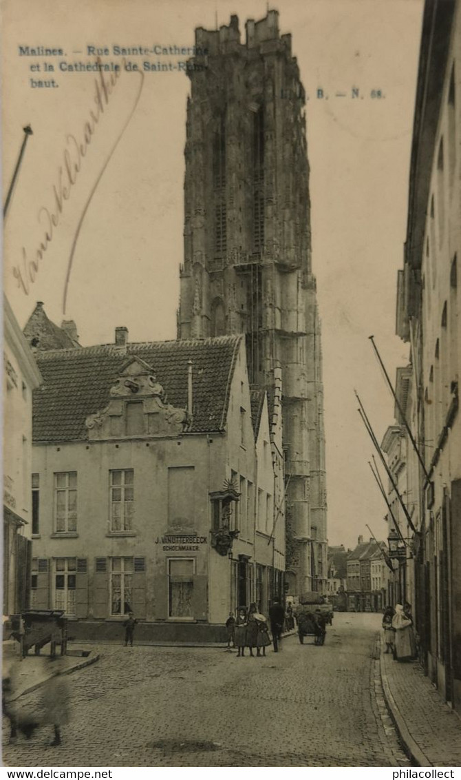 Mechelen - Malines // Rue Sainte Catherine (geanimeerd) 1906 - Malines