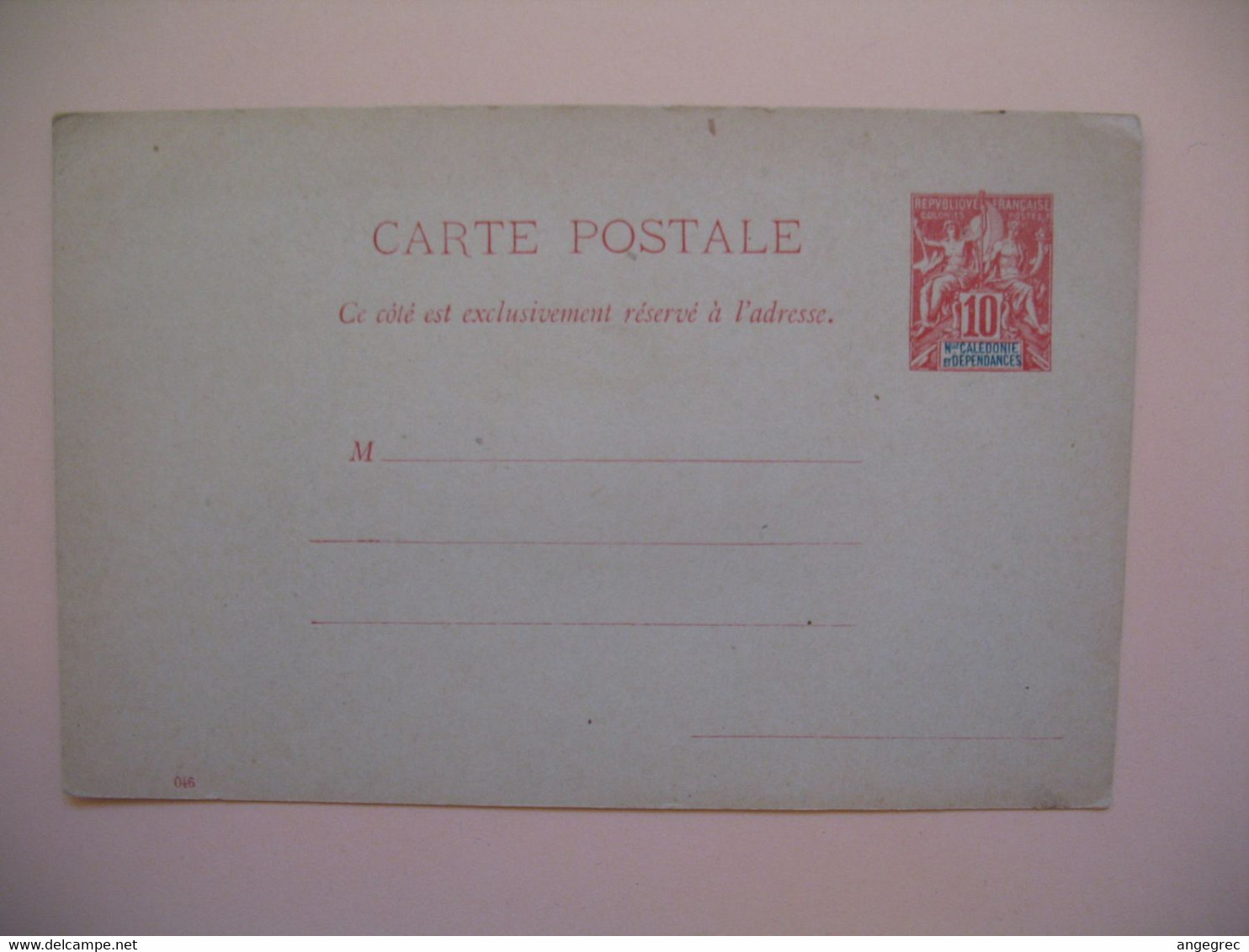 Entier Postal Carte Postale  Nouvelle-Calédonie Et Dépendances  Type Groupe  Sur  10c   Voir Scan - Lettres & Documents