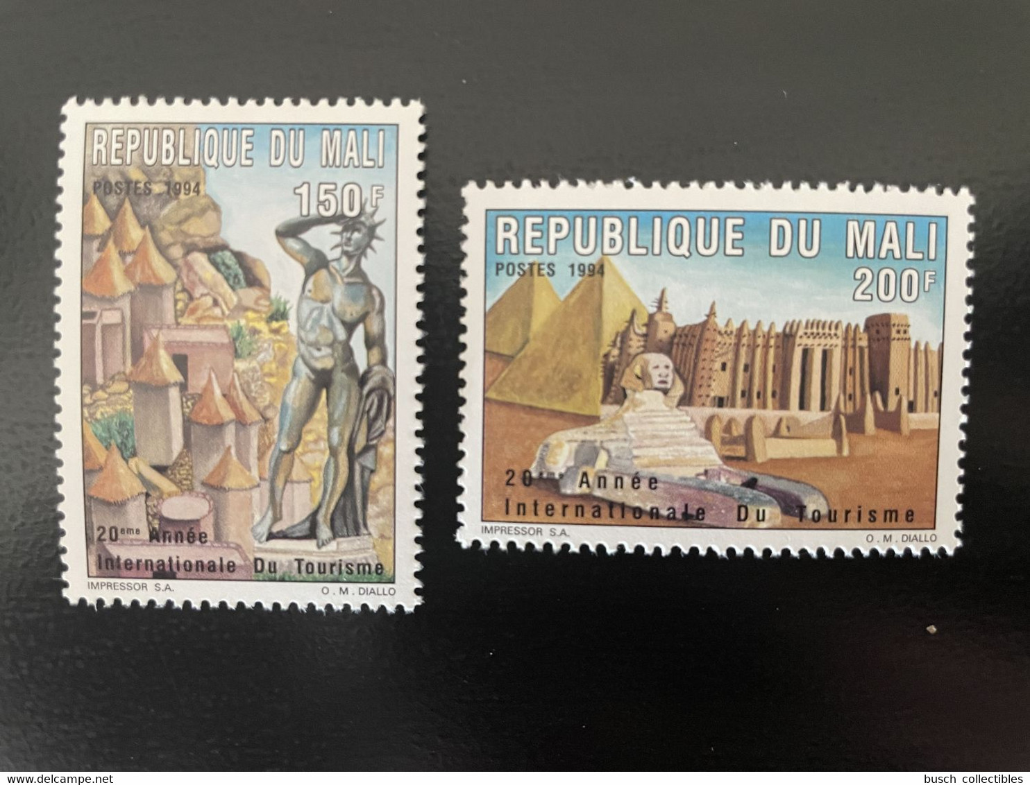 Mali 1994 Mi. 1325 - 1326A Année Internationale Du Tourisme Tourism Pyramids Egyp Sphinx 2 Val. MNH** - Denkmäler