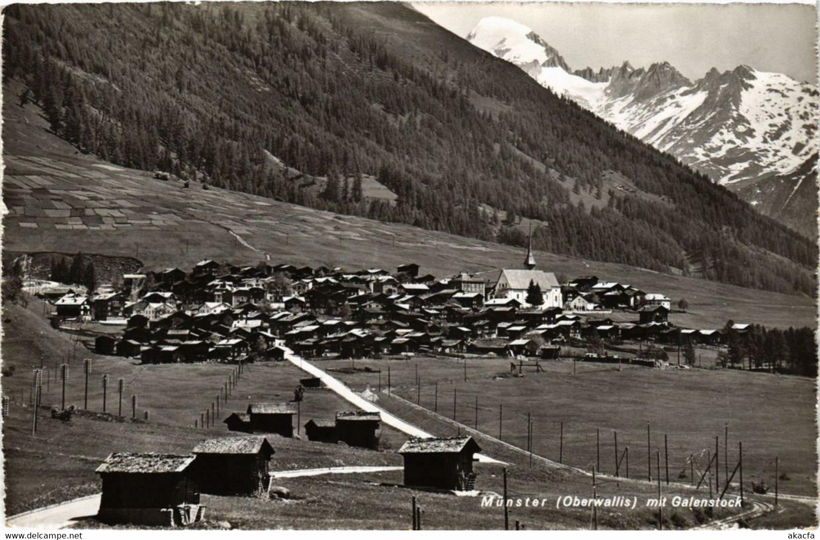 CPA AK MÜNSTER Oberwallis Mit Galenstock SWITZERLAND (704925) - Lens