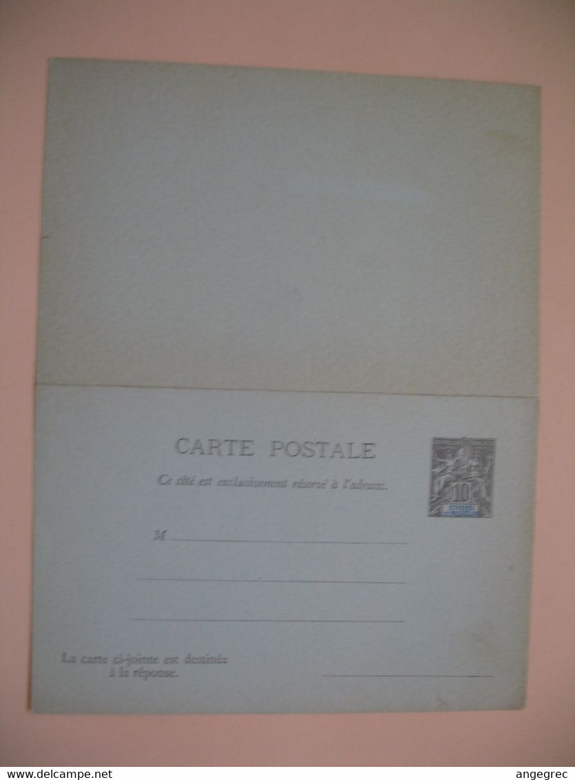 Entier Postal  Carte Postale Avec Réponse Payée St-Pierre Et Miquelon Type Groupe  Sur  10c   Voir Scan - Cartas & Documentos