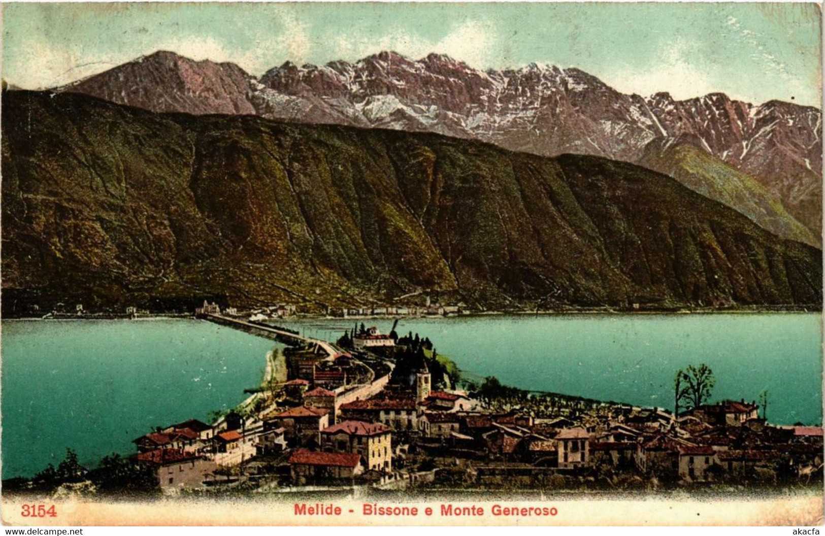 CPA AK MELIDE Bissone E Monte Generoso SWITZERLAND (705079) - Bissone