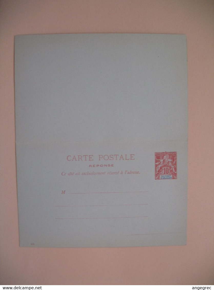 Entier Postal  Carte Postale Avec Réponse Payée Sultanat D'Anjouan Type Groupe  Sur  10c   Voir Scan - Lettres & Documents