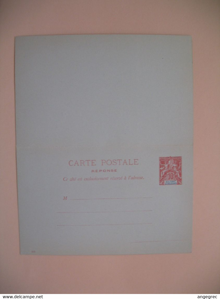 Entier Postal  Carte Postale Avec Réponse Payée Sultanat D'Anjouan Type Groupe  Sur  10c   Voir Scan - Briefe U. Dokumente