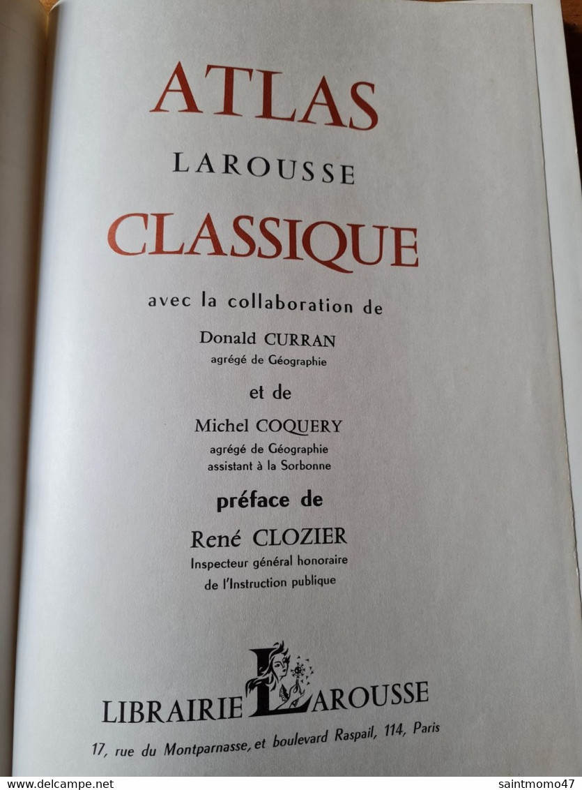 Atlas Larousse Classique Curran Coquery - Encyclopédies