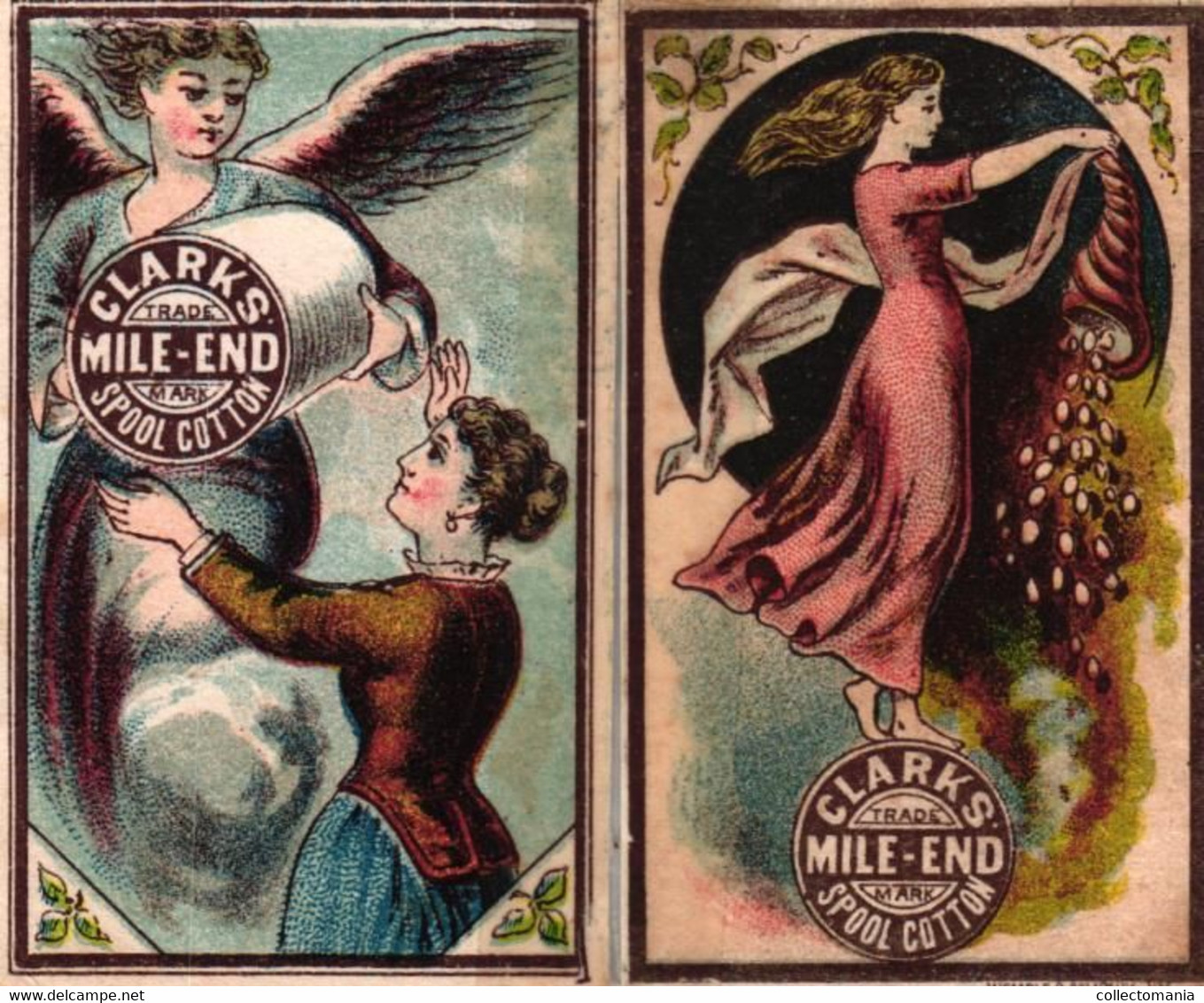 1 Calendrier 1881  Clark's Mile-End Spool Cotton  Angel - Petit Format : ...-1900
