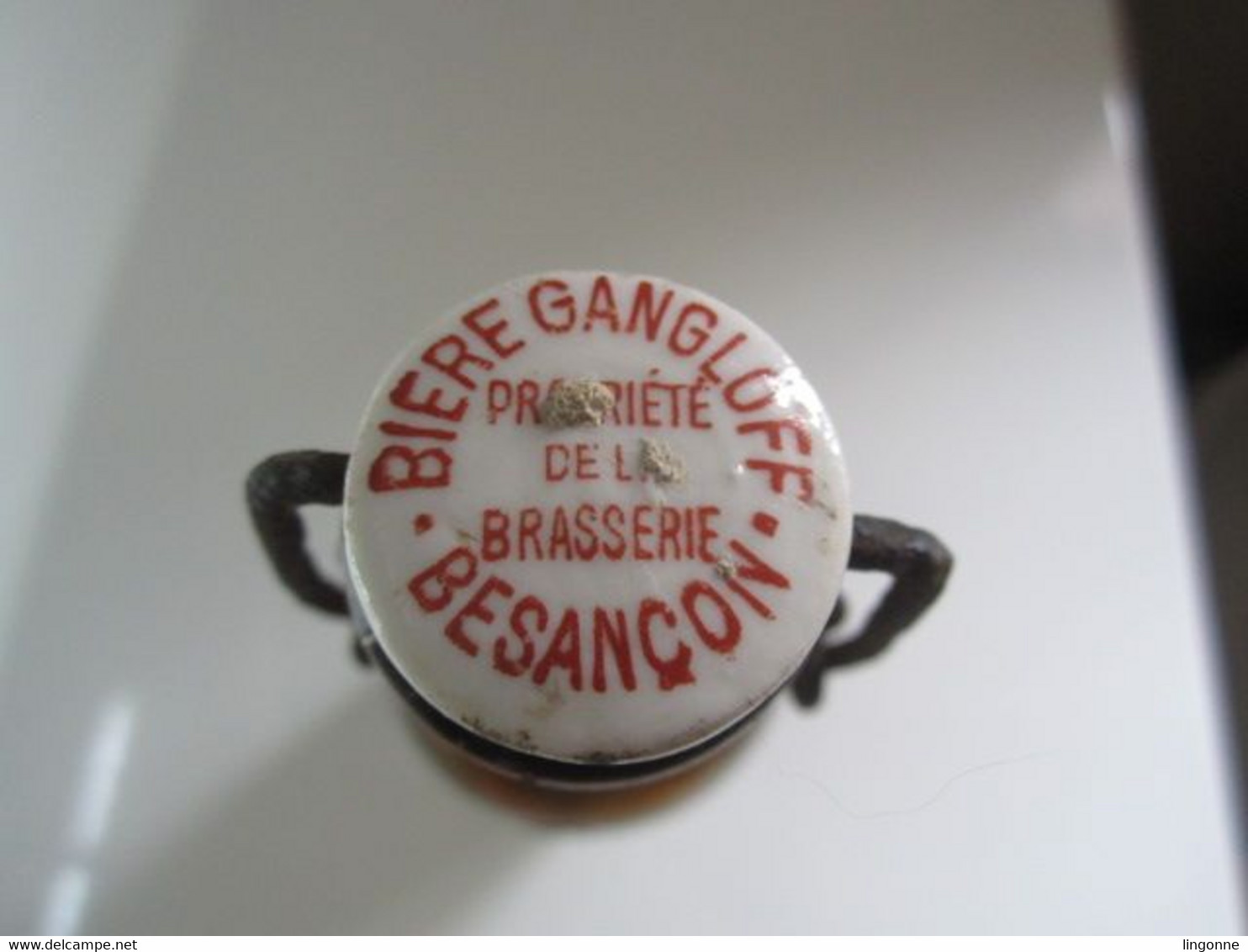 Ancienne Bouteille Publicitaire De BIERE - GANGLOFF - BESANCON Propriété De La Brasserie Haut 30 Cm Poids 953 Grammes - Bier