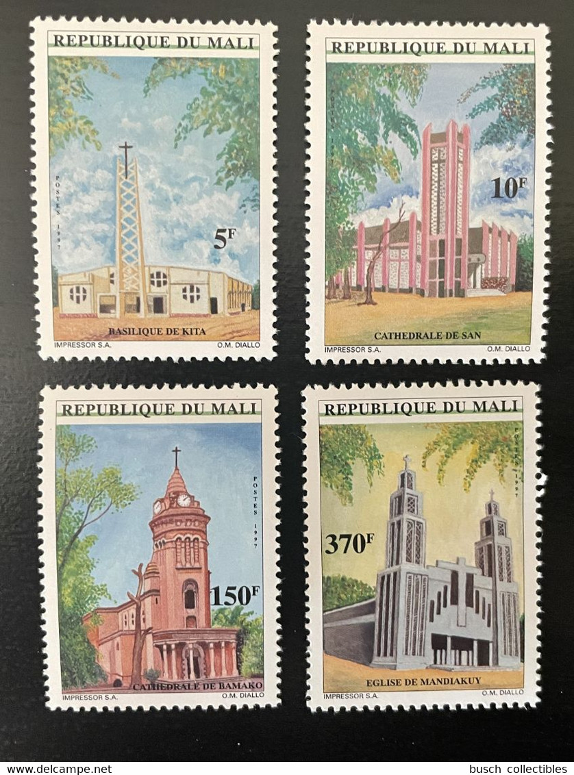 Mali 1997 Mi. 1871 - 1874 Eglise Cathédrale Basilique Kirche Church Religion Kita San Bamako Mandiakuy MNH** - Mali (1959-...)