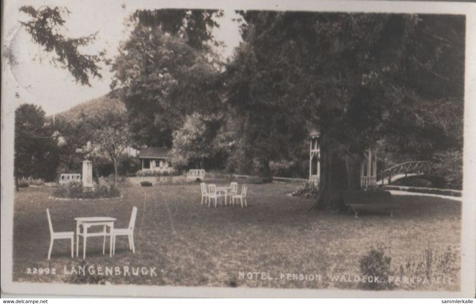 Schweiz - Langenbruck - Hotel Pension Waldeck, Parkpartie - 1927 - Langenbruck