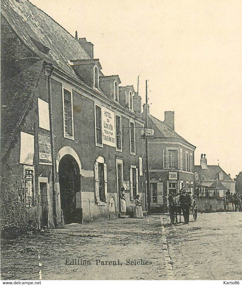 Seiches Sur Le Loir * Débit De Tabac Tabacs , Carrefour De Suette * Hôtel Du Lion D'Or Tenu Par ... - Seiches Sur Le Loir