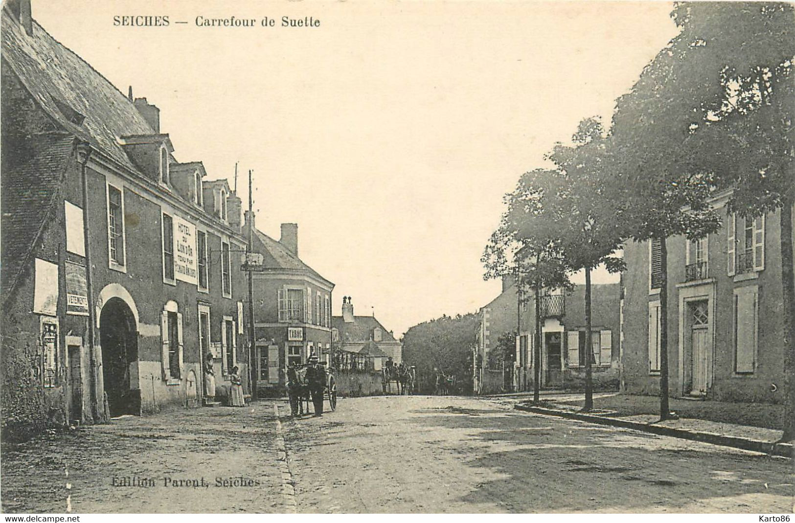 Seiches Sur Le Loir * Débit De Tabac Tabacs , Carrefour De Suette * Hôtel Du Lion D'Or Tenu Par ... - Seiches Sur Le Loir