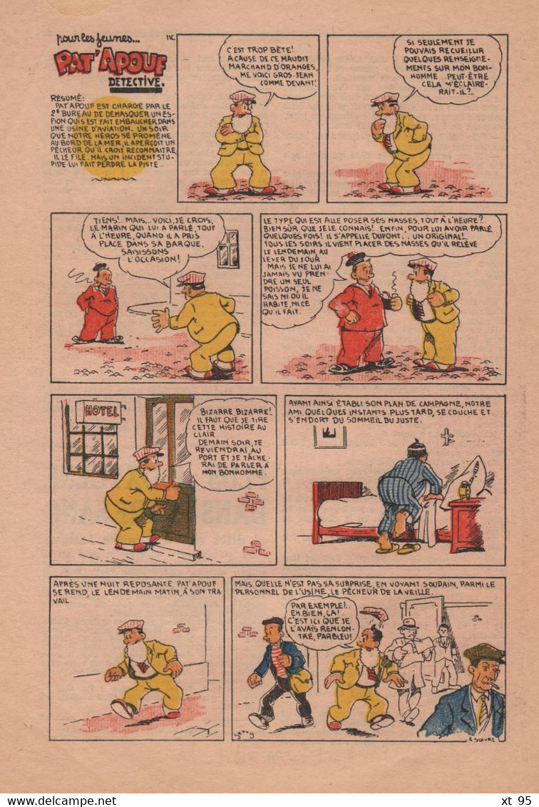 3 Pages Bande Dessinee Pat'apouf Detective - Other & Unclassified