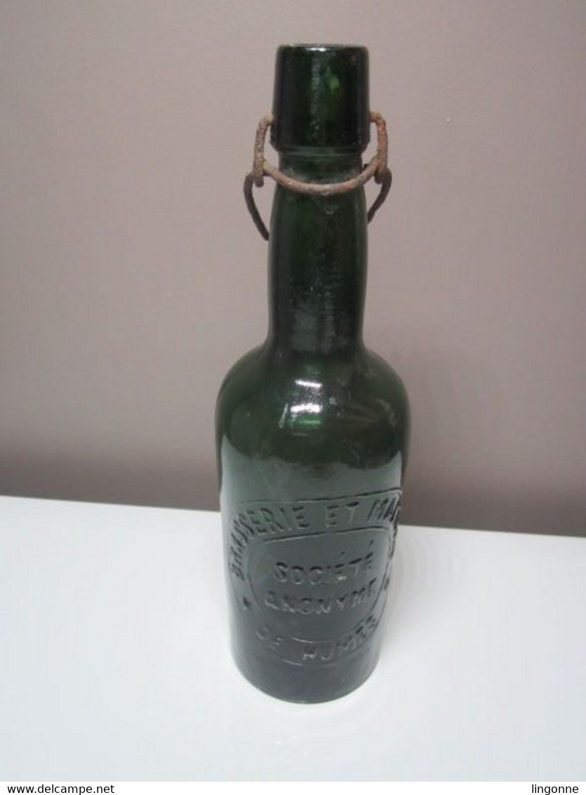 Ancienne Bouteille Publicitaire De BIERE HUMES BRASSERIE ET MALTERIE SOCIETE ANONYME Haut 28 Cm Poids 1008 Grammes - Birra