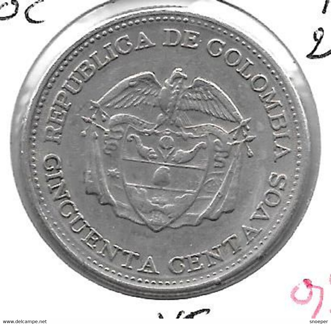 *colombia  50 Centavos 1958  Km217  Xf - Colombia