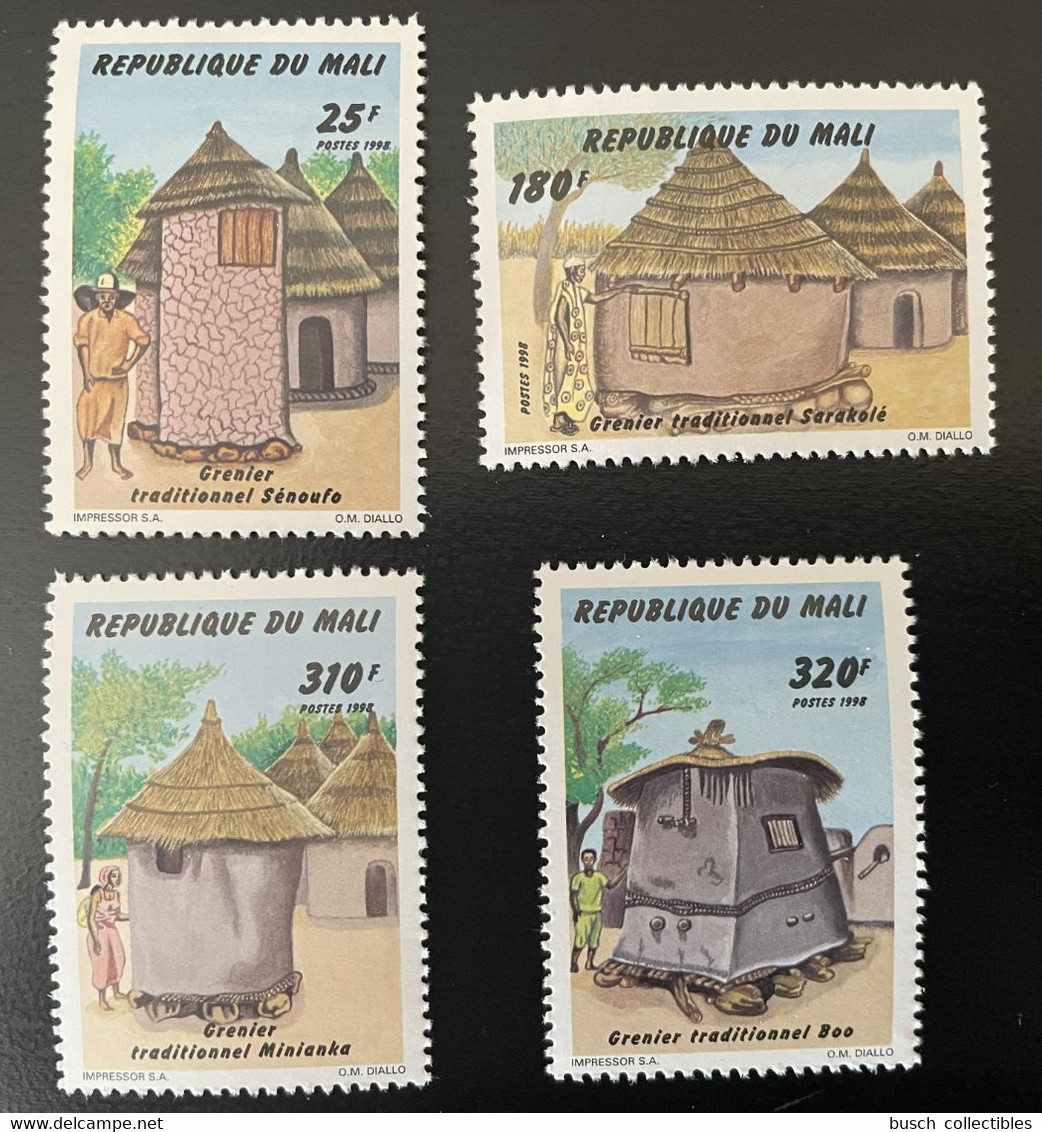 Mali 1998 Mi. 2059 - 2062 Greniers Grenier Traditionnel Habitat Housing 4 Val. MNH** - Malí (1959-...)