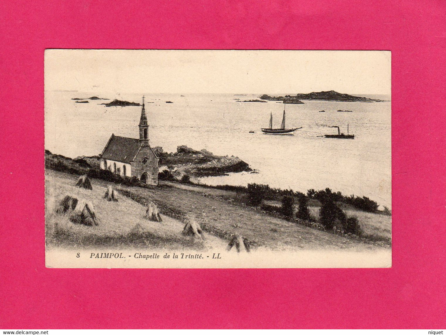 22 Côtes D'Armor, PAIMPOL, Chapelle De La Trinité, Animée, Voilier, Remorqueur, (L. L.) - Paimpol