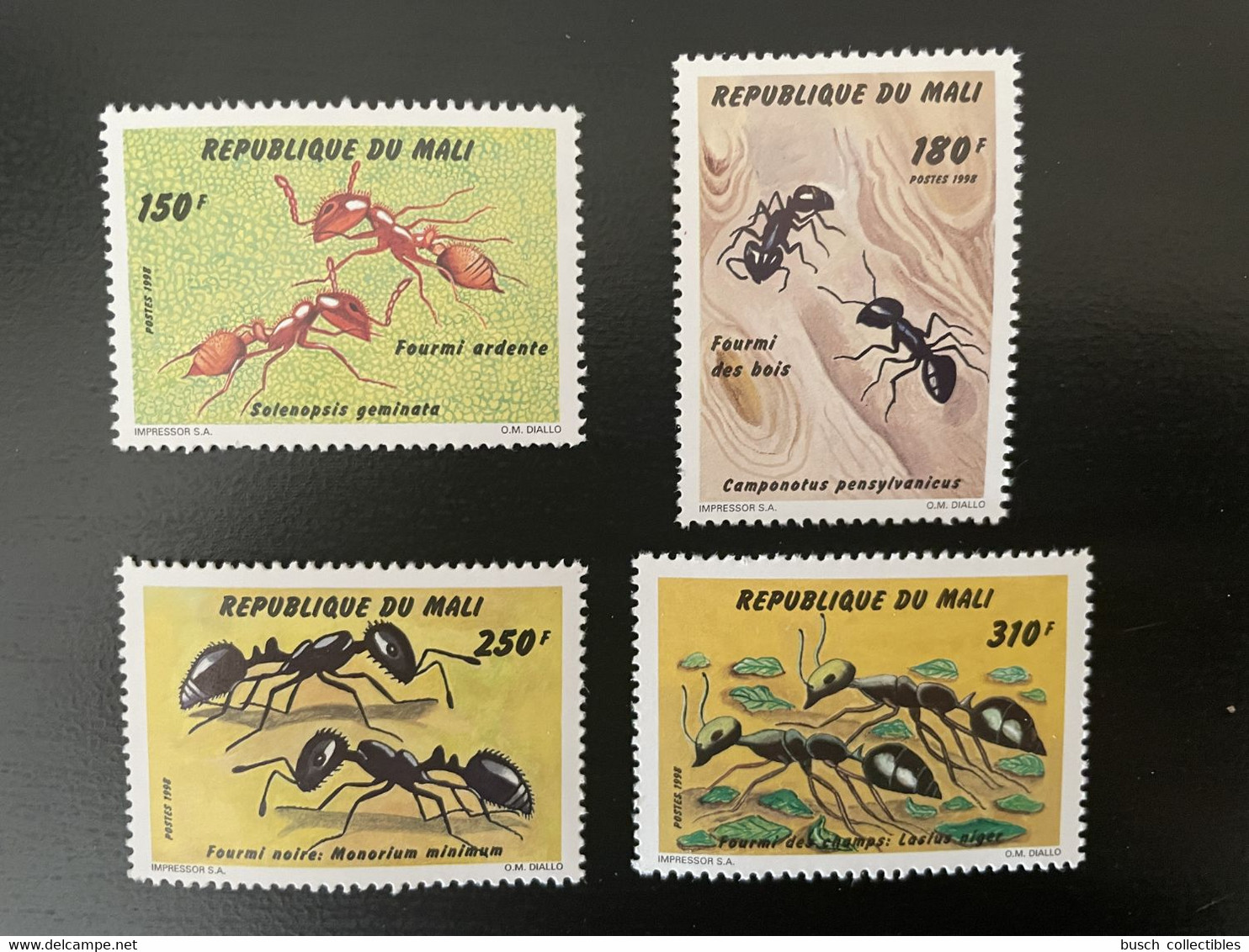 Mali 1998 Mi. 2089 - 2092 Insectes Insekten Insects Ameise Fourmi Ant 4 Val. MNH** - Mali (1959-...)