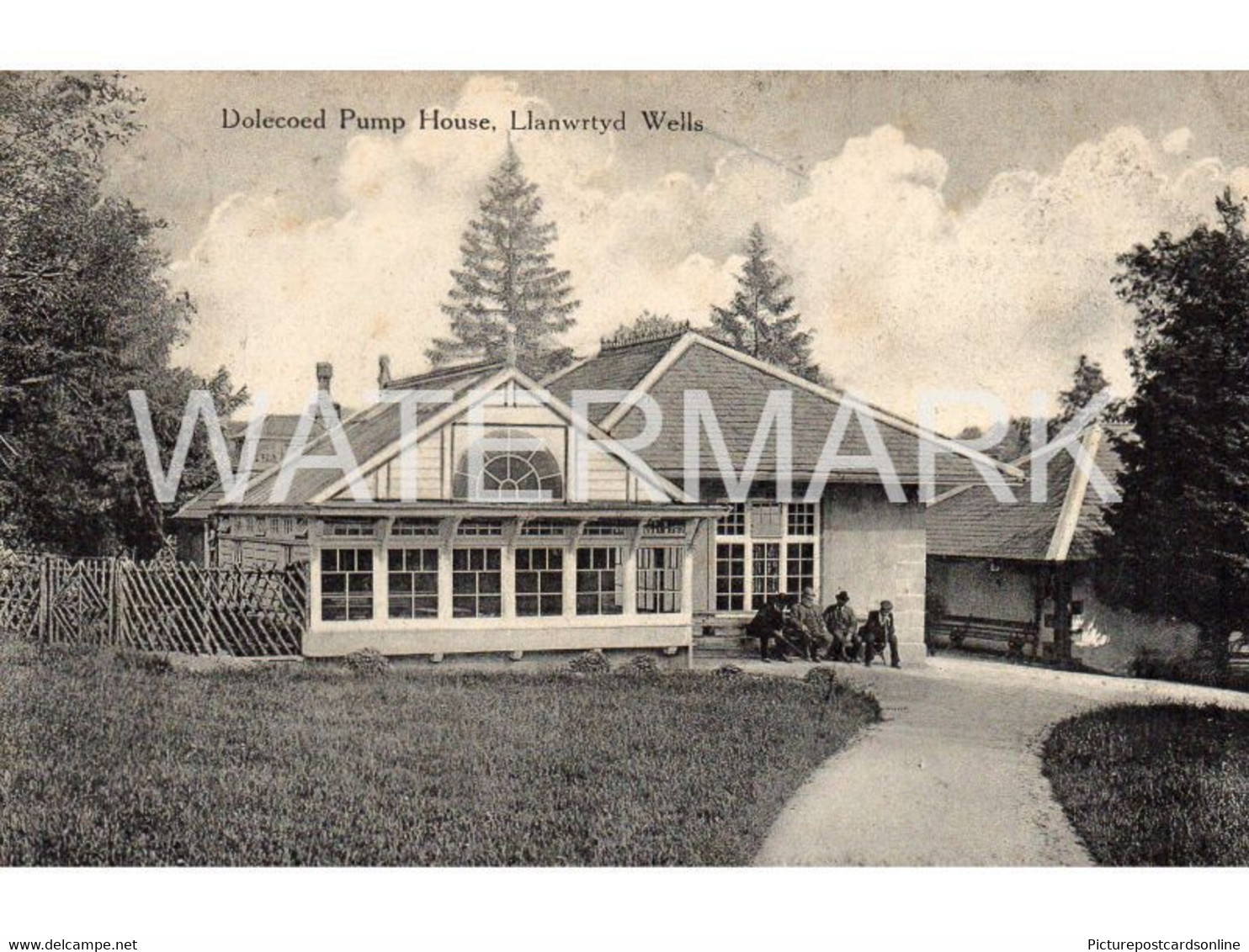 LLANWRTYD WELLS DOLECOED PUMP HOUSE OLD B/W POSTCARD WALES - Breconshire