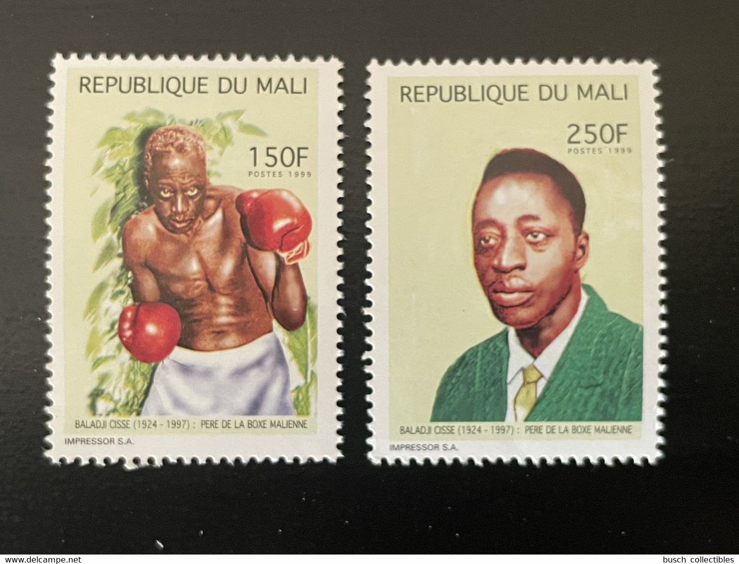 Mali 1999 Mi. 2185 - 2186 Baladji Cissé 1924 - 1997 Père De La Boxe Malienne Boxen Boxing Sport 2 Val. MNH** - Boxeo