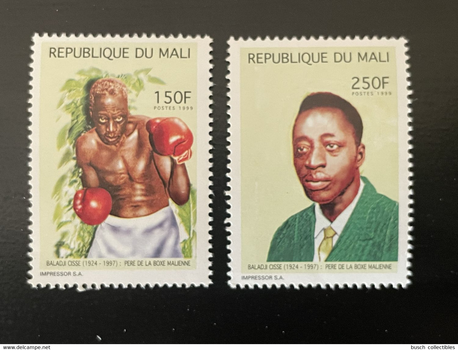 Mali 1999 Mi. 2185 - 2186 Baladji Cissé 1924 - 1997 Père De La Boxe Malienne Boxen Boxing Sport 2 Val. MNH** - Malí (1959-...)
