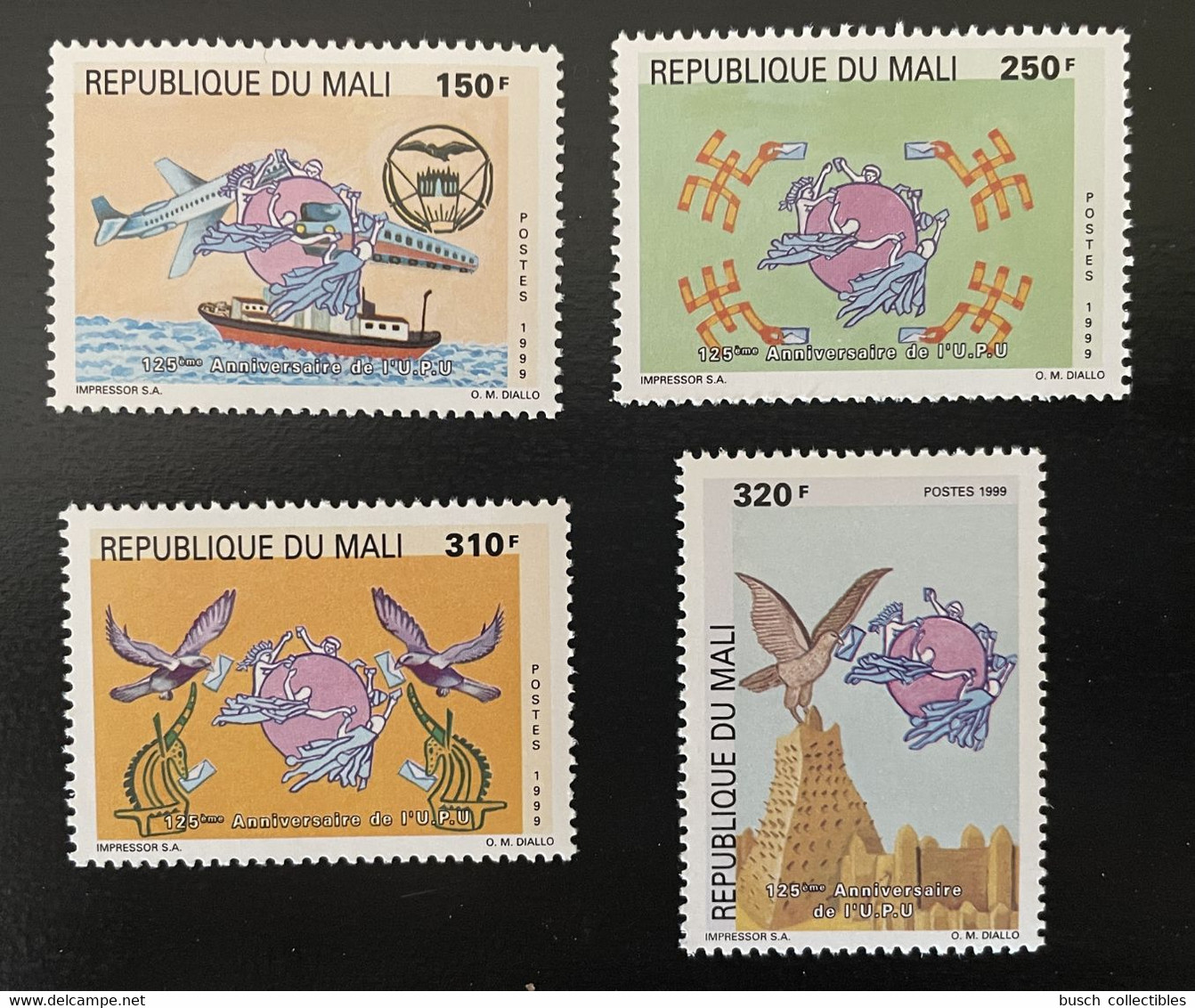 Mali 1999 Mi. 2439 - 2442 125ème Anniversaire UPU WPU World Postal Union Weltpostverein 4 Val. MNH** - WPV (Weltpostverein)