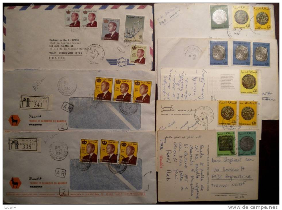 Lot De 6 Enveloppes + 2 Cartes Postales Du Maroc - Morocco (1956-...)