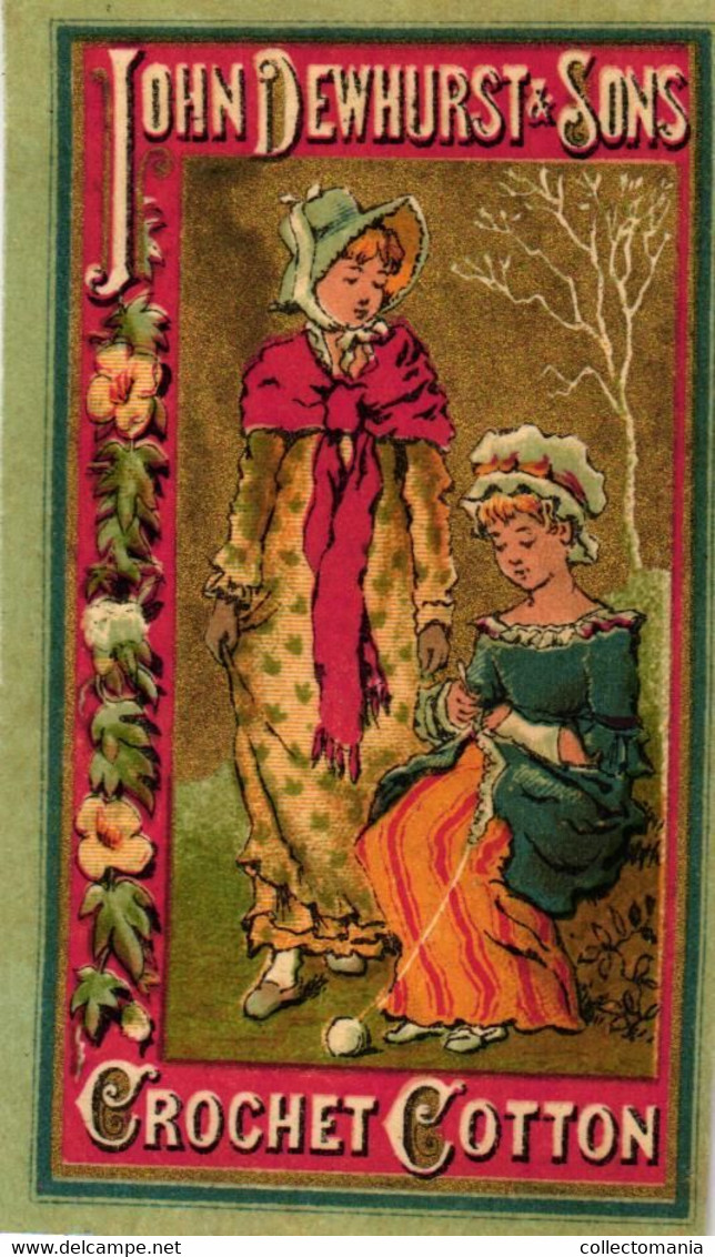 1 Calendrier 1881  John Dewhurst & Sons Sewing Cotton Crochet Cotton - Small : ...-1900