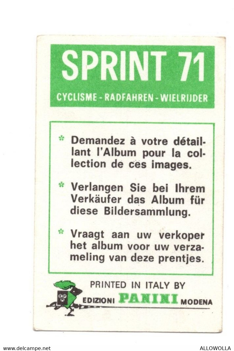 11813 " PRIMO MORI " FIGURINA SERIE SPRINT 71 BY PANINI-MODENA - Cyclisme